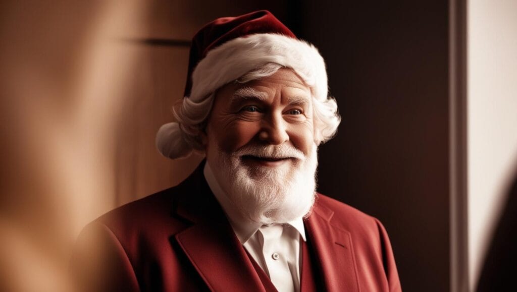 Santa Clause as a marketing director. george feoladot io artwork. george feola